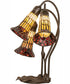 16" High Stained Glass Pond Lily 3 Light Accent Lamp