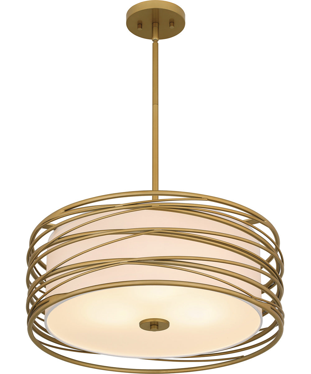 Spiral 3-light Pendant Light Gold