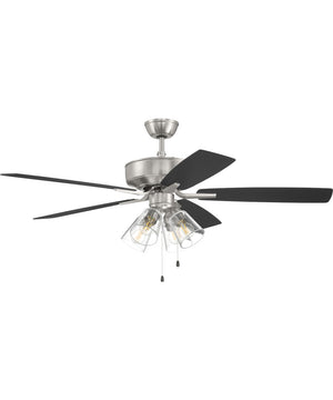 Pro Plus 104 4-Light Ceiling Fan (Blades Included) Brushed Polished Nickel