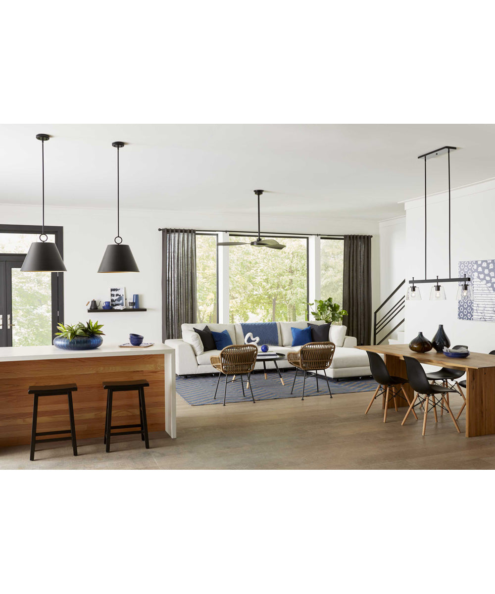 Parkhurst 3-Light New Traditional Metal Pendant Light Matte Black