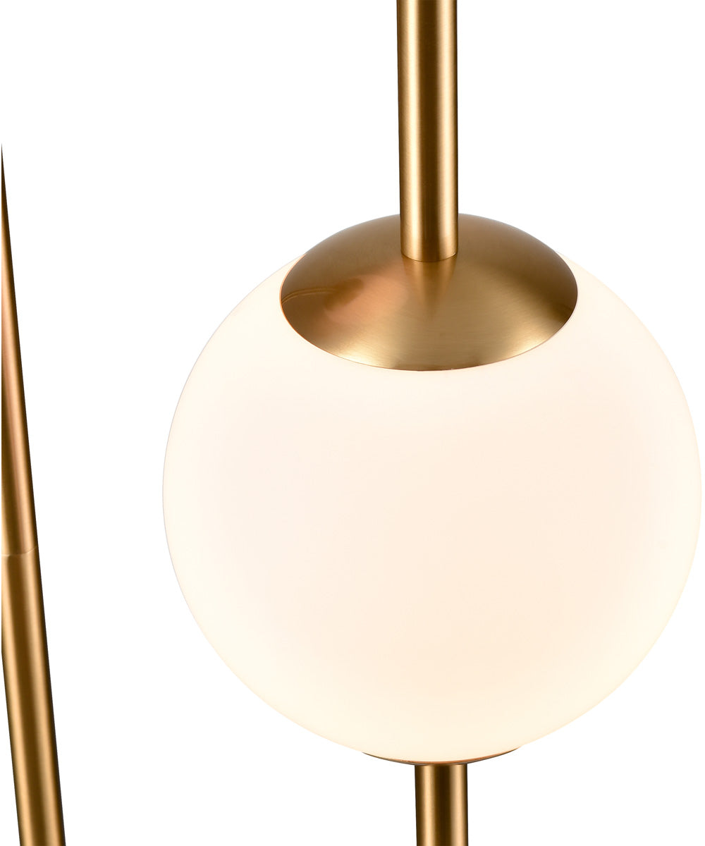Bendel 57'' High 2-Light Floor Lamp - Aged Brass
