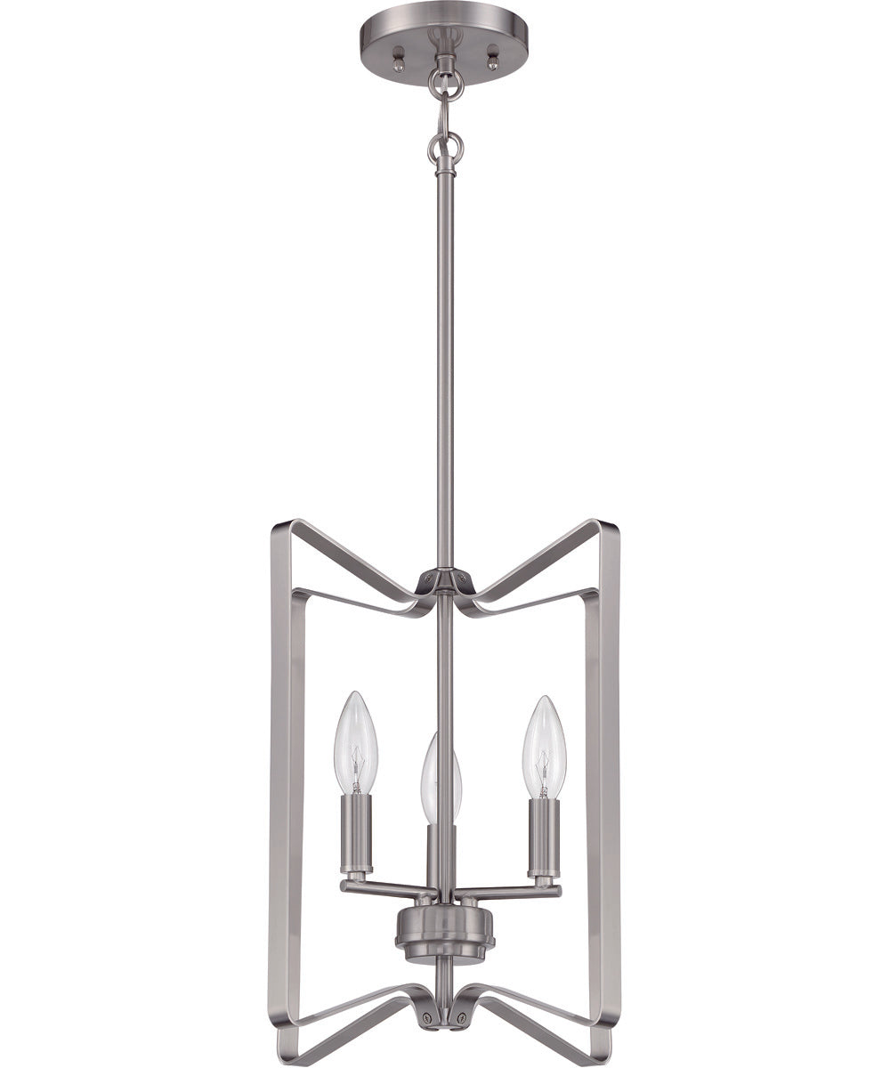 Shayna 3-Light Foyer Brushed Polished Nickel