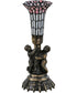 13"H Twin Cherub Tiffany Pond Lily Mini Lamp