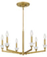 Lottie 6-light Chandelier Aged Brass