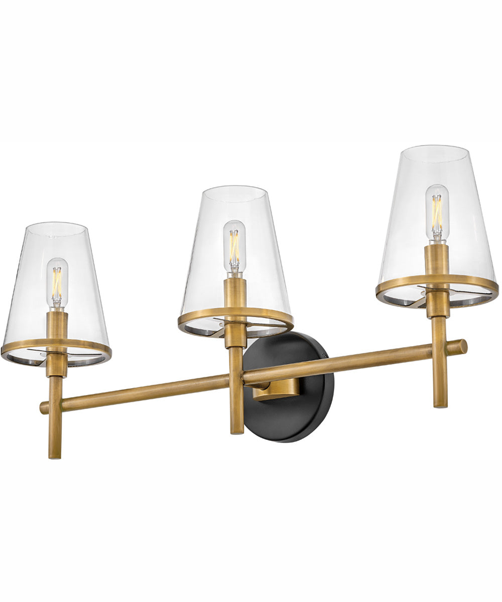 Marten 3-Light Three Light Vanity in Heritage Brass