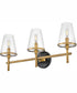Marten 3-Light Three Light Vanity in Heritage Brass