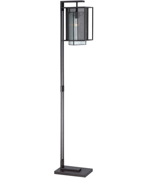Silveny 1-Light Floor Lamp Black/Arteglasse Shade