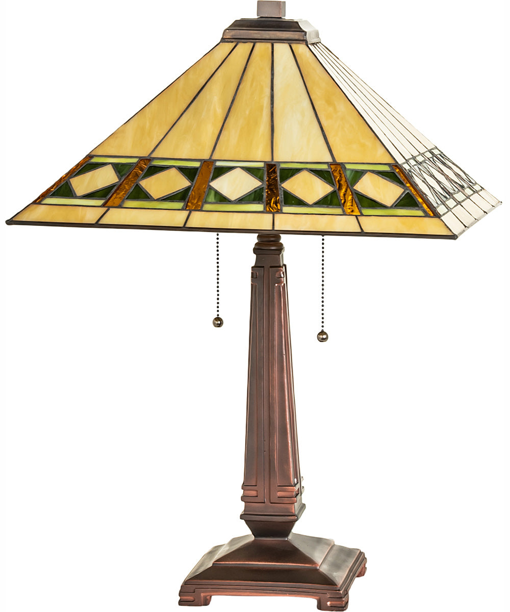 23" High Diamond Band Mission Table Lamp