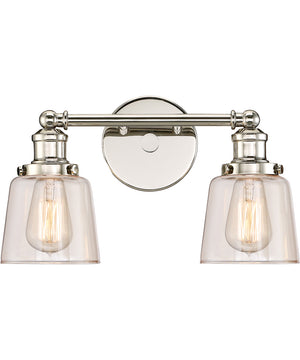 Union Medium 2-light Bath Light Polished Nickel