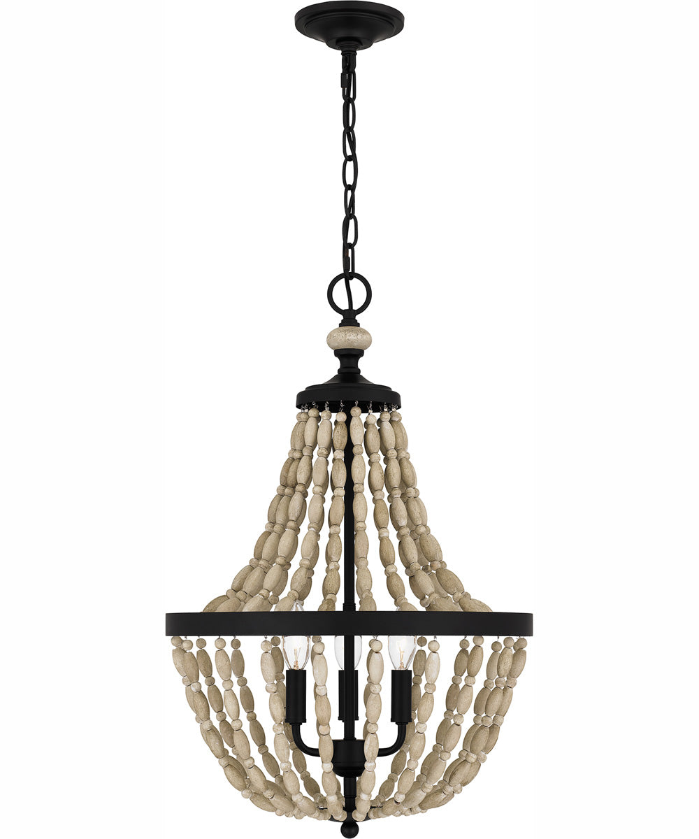 Quoizel Pendant Large 3-light Pendant Matte Black