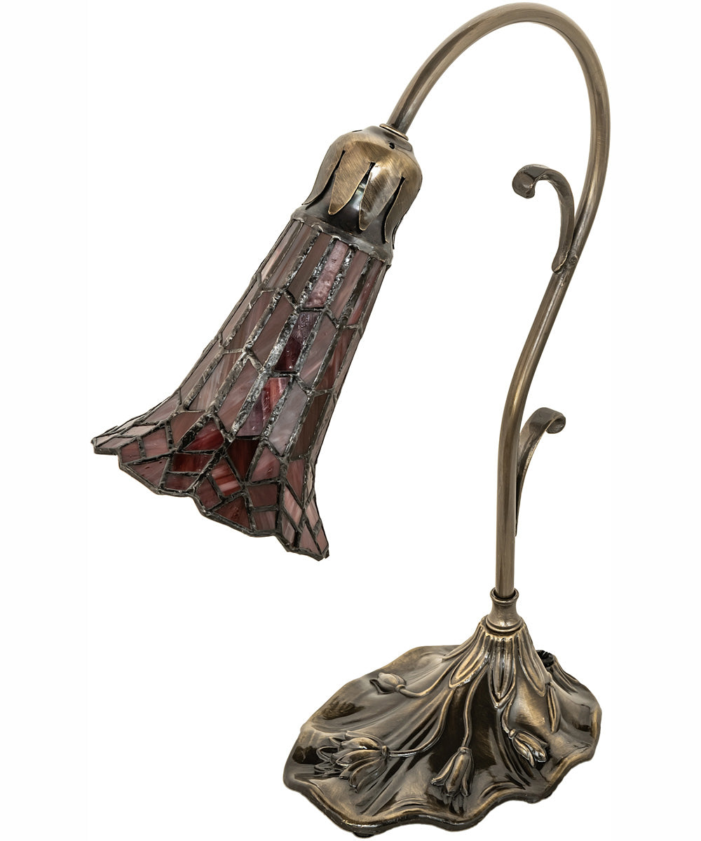 15" High Stained Glass Pond Lily Accent Lamp