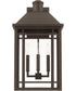 Braden 3-Light Outdoor Wall Mount Rain or Shine - Oiled Bronze with Clear Glass