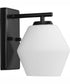 Copeland 1-Light Mid-Century Modern Vanity Light Matte Black