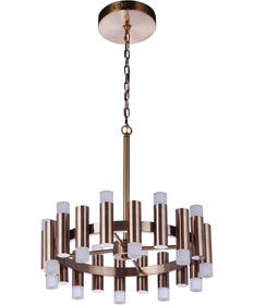 Simple Lux 2-Light Chandelier Satin Brass