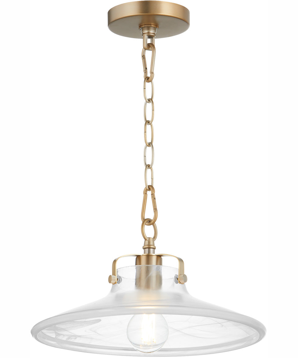 1-light Dual Mount Light Fixture Aged Brass