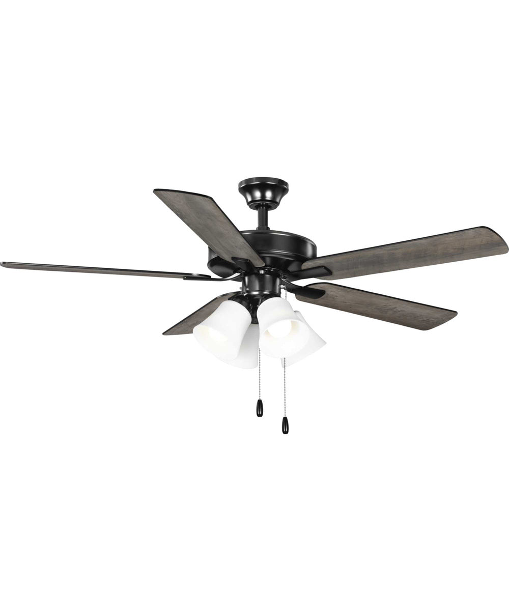 AirPro 52 in. 5-Blade Transitional Ceiling Fan with Light Matte Black