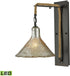 10"W Hand Formed Glass 1-Light LED Wall Sconce Oil Rubbed Bronze