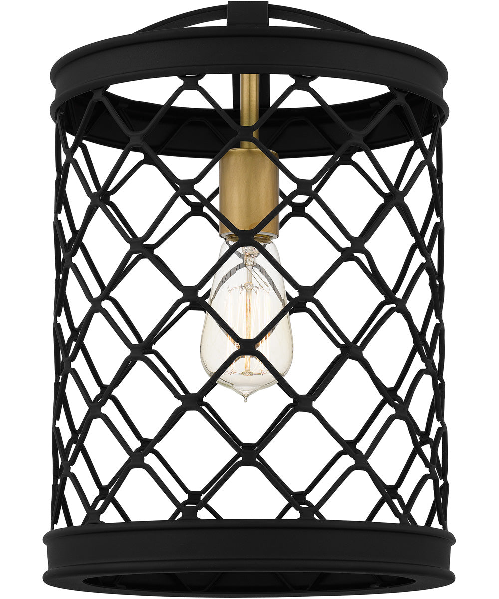 Calais Small 1-light Mini Pendant Earth Black