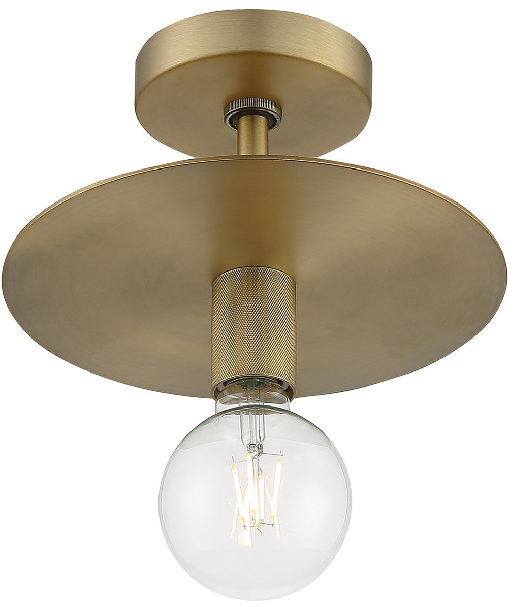 10"W Bizet 1-Light Close-to-Ceiling Vintage Brass