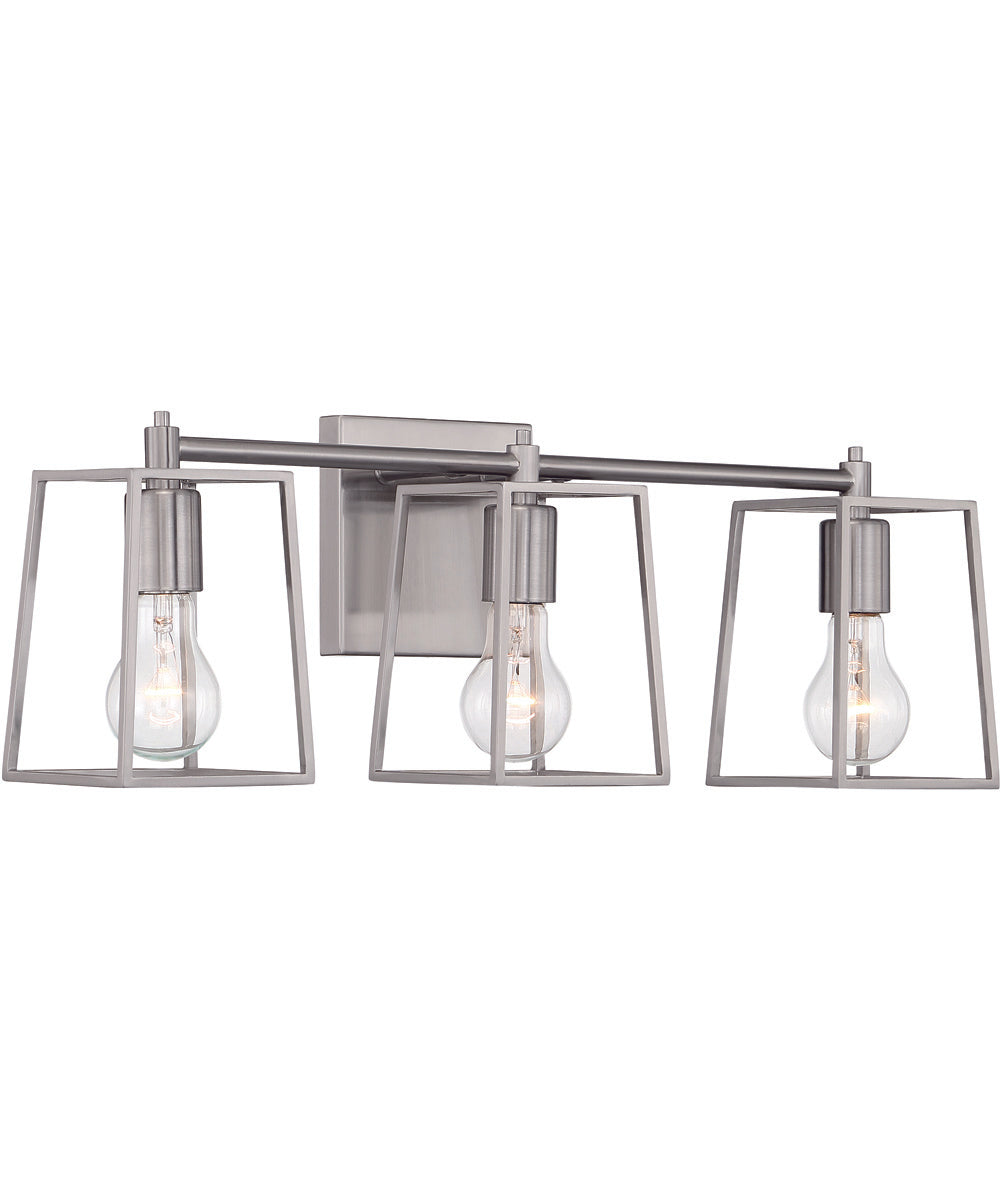 Dunn 3-Light Vanity Brushed Polished Nickel