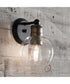 Hansford 1-Light Clear Glass Coastal Bath Vanity Light Antique Bronze