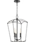Mantle 3-light Entry Foyer Hall Chandelier Matte Black