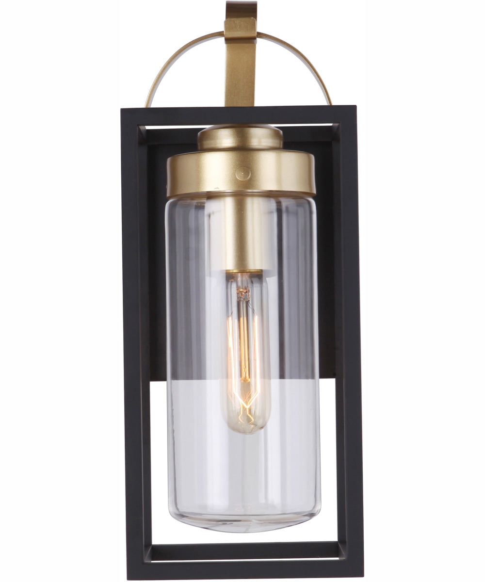 Neo 1-Light Outdoor Wall Lantern Midnight Satin Brass