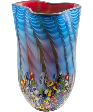 Tangelo Hand Blown Art Glass Vase