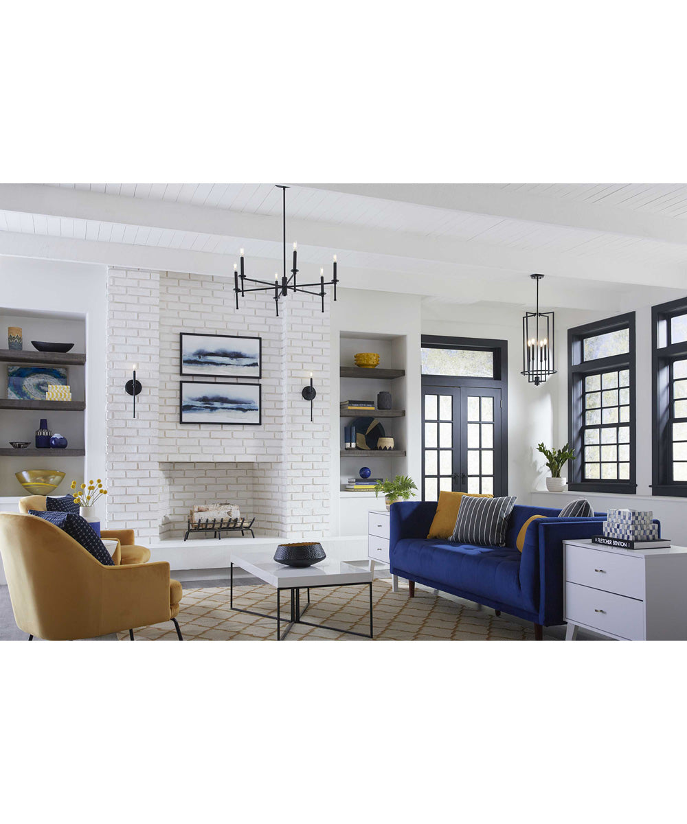 Elara 4-Light New Traditional  Chandelier Foyer Light Matte Black