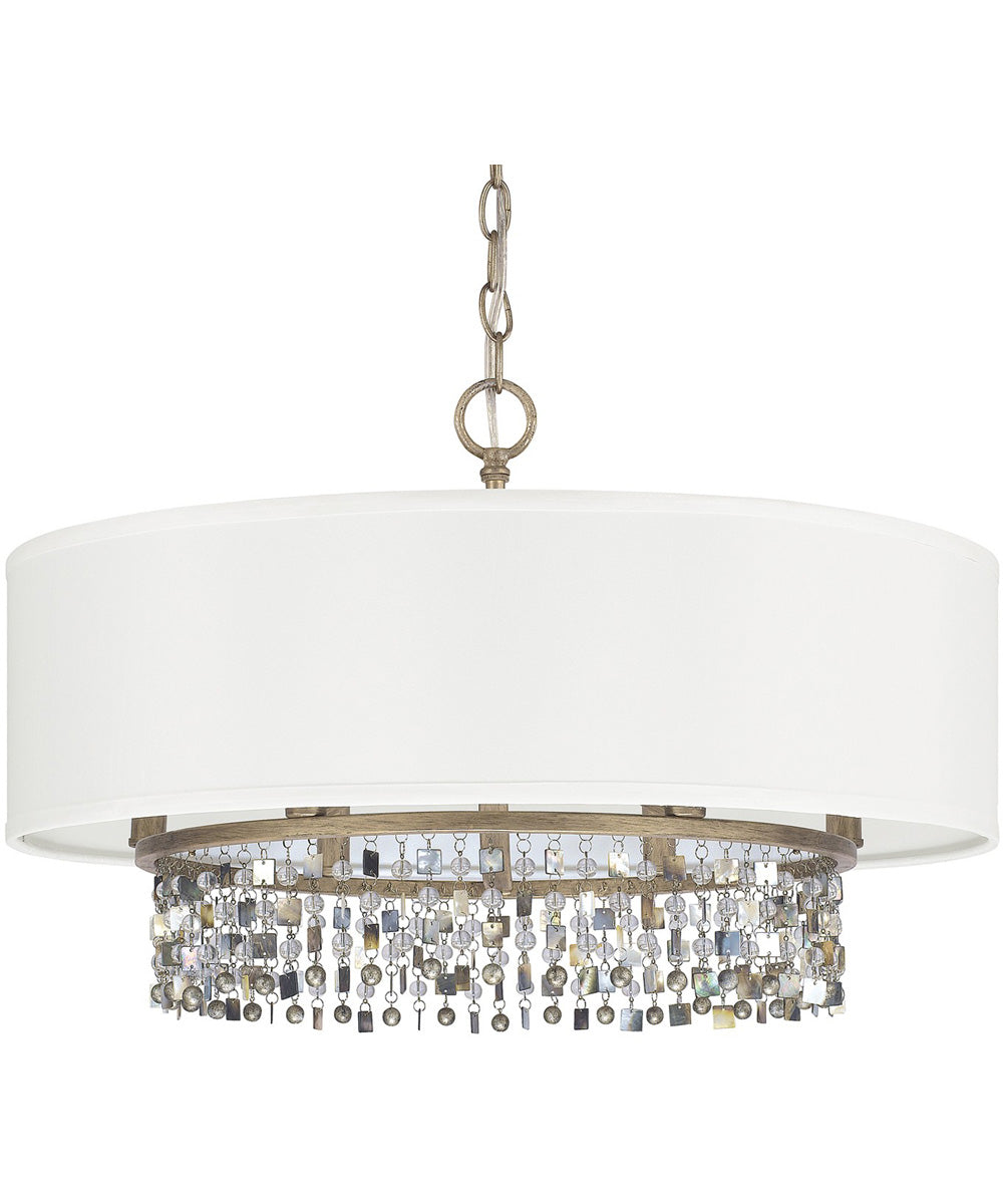 Harper 6-Light Dual Mount Dual-Mount Pendant/Semi-Flush Mount In Brushed Gold