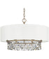 Harper 6-Light Dual Mount Dual-Mount Pendant/Semi-Flush Mount In Brushed Gold