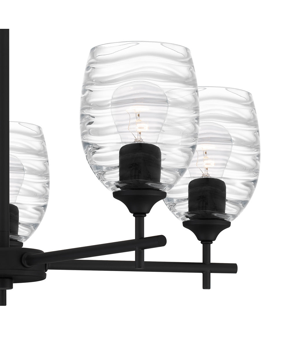 Lucy 5-light Chandelier Matte Black