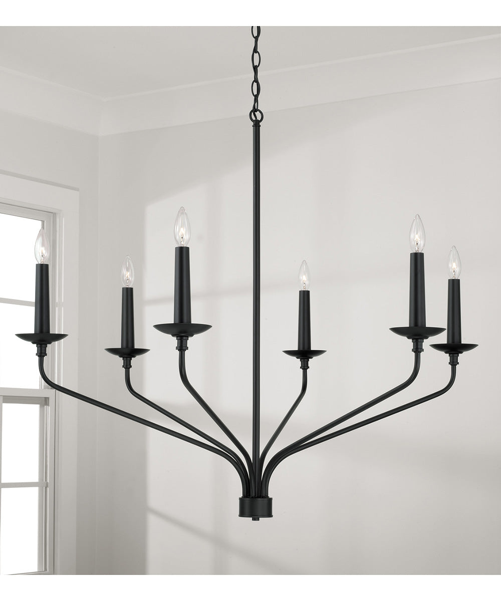 Wilder 6-Light Chandelier Matte Black