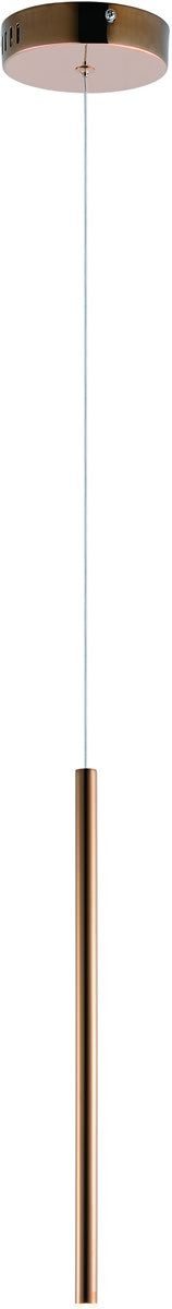 4"W Flute LED 1-Light Pendant Rose Gold