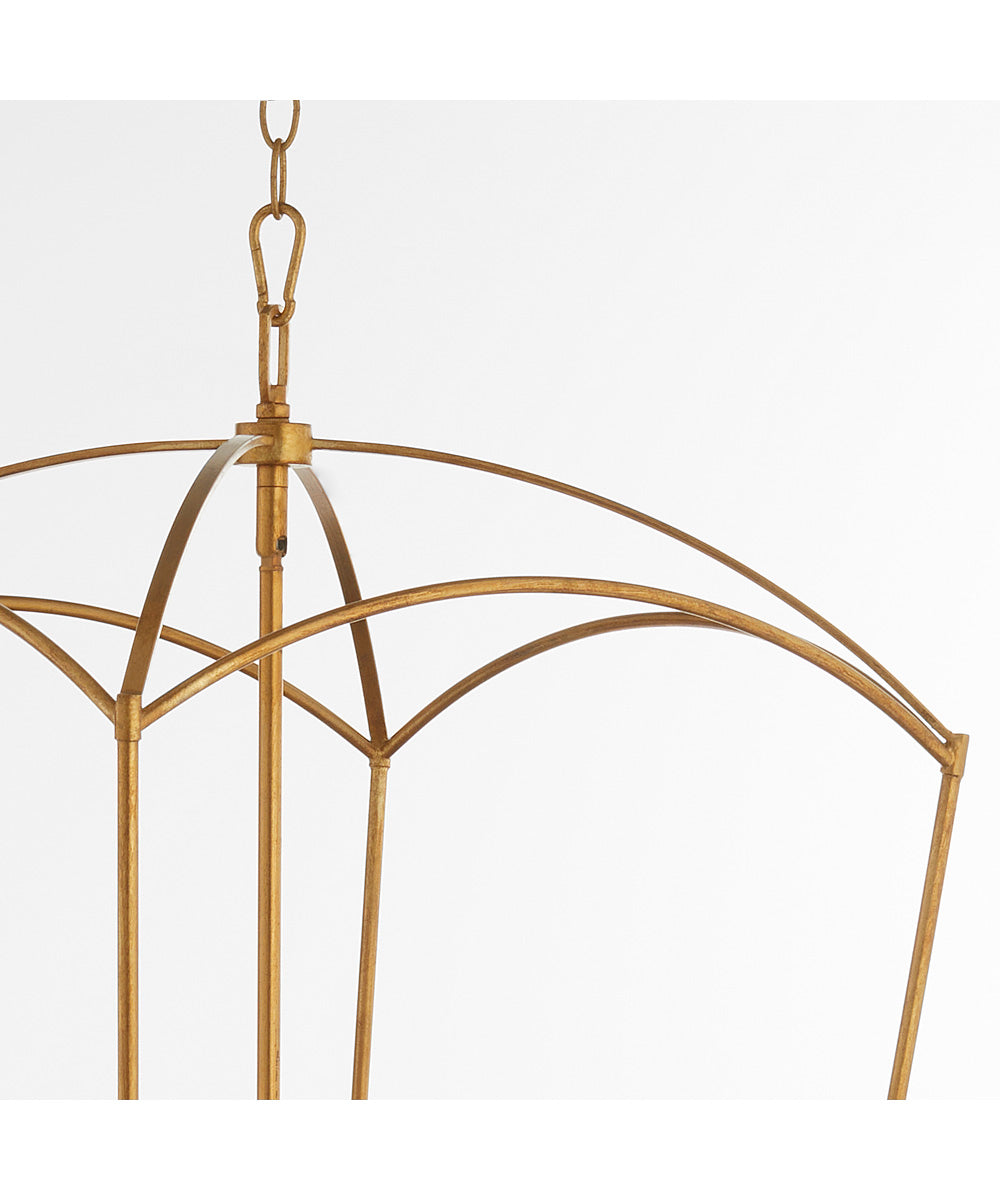 Mantle 5-light Entry Foyer Hall Chandelier Gold Leaf