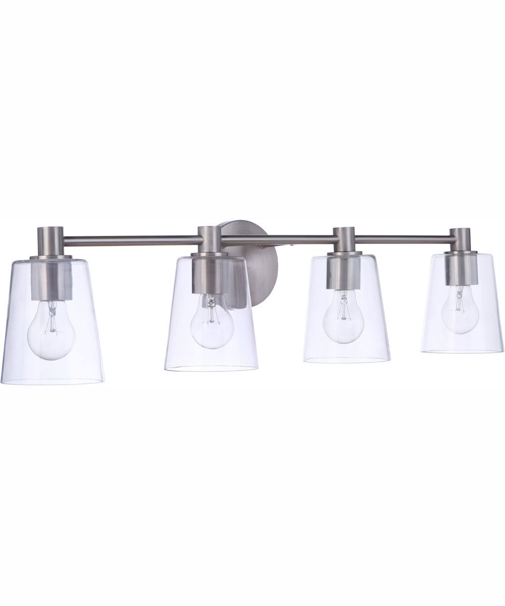 Emilio 4-Light Vanity Brushed Polished Nickel