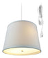 14"W 2 Light Swag Plug-In Pendant  Light Oatmeal with Diffuser White Cord