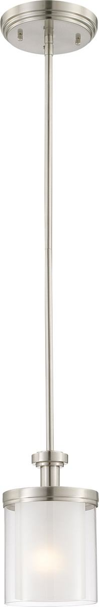 6"W Decker 1-Light Pendant Brushed Nickel