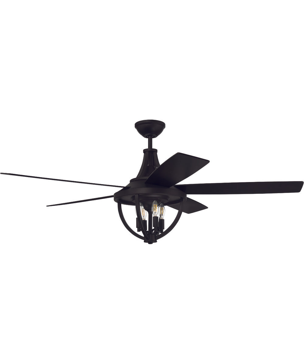56" Nash 4-Light Indoor/Outdoor Ceiling Fan Flat Black