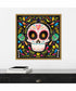 Framed Day of the Dead IV by Art Nd Canvas Wall Art Print (22  W x 22  H), Sylvie Gold Frame