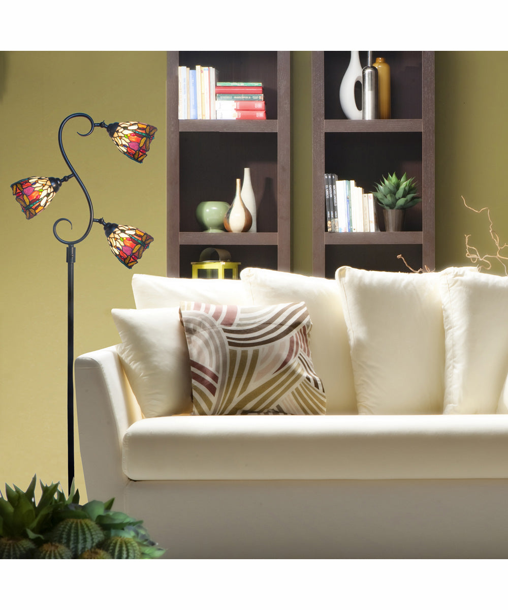 Amara 3-Light Tiffany Floor Lamp