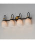 Milk 4-Light Bath Vanity Satin Brass