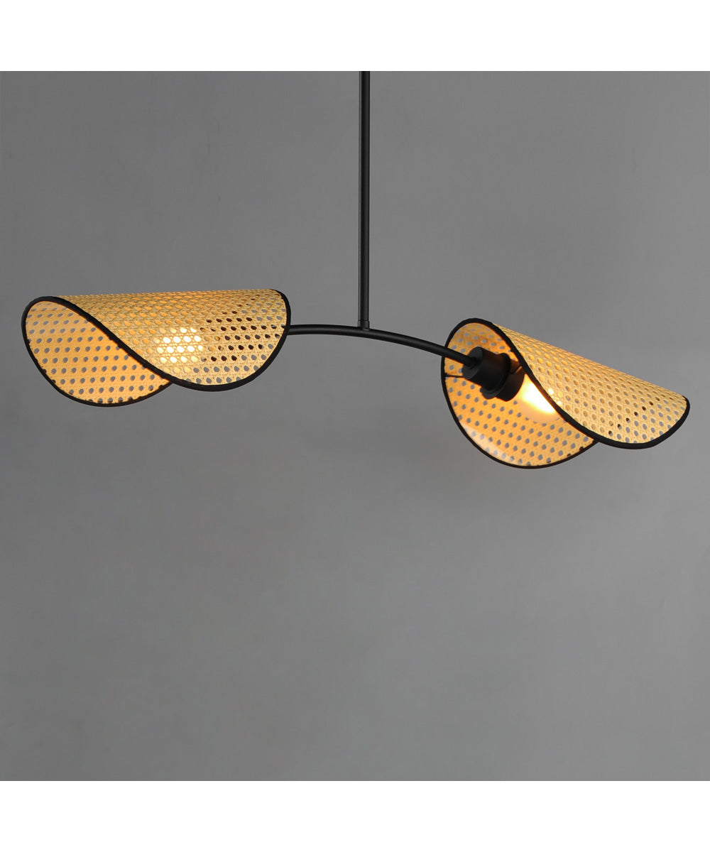 Bonnet 2-Light Chandelier Black