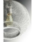 Malbec 1-Light Clear Textured Glass Global Pendant Light Brushed Nickel