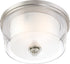 15"W Decker 3-Light Close-to-Ceiling Brushed Nickel