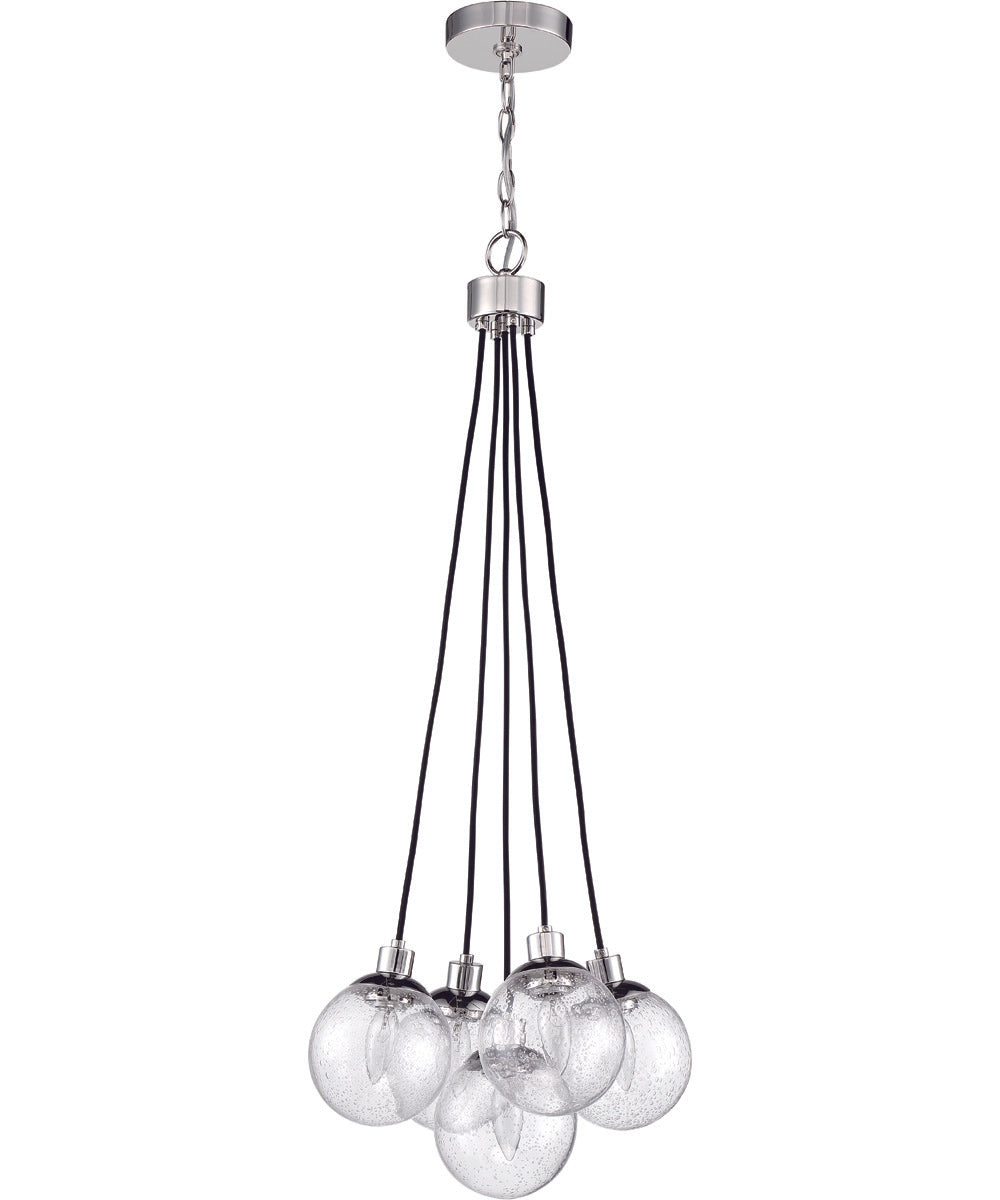 Que 5-Light Pendant Chrome