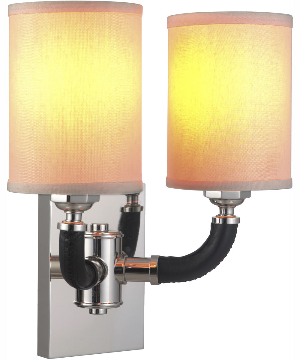 Huxley 2-Light Wall Sconce Polished Nickel
