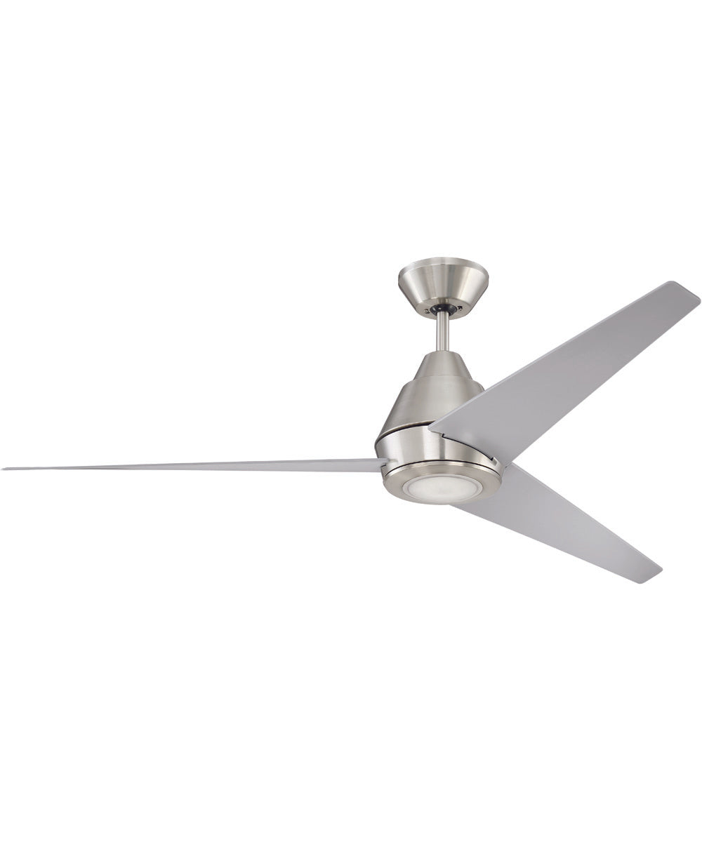 56" Acadian 1-Light Ceiling Fan Brushed Polished Nickel