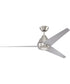 56" Acadian 1-Light Ceiling Fan Brushed Polished Nickel
