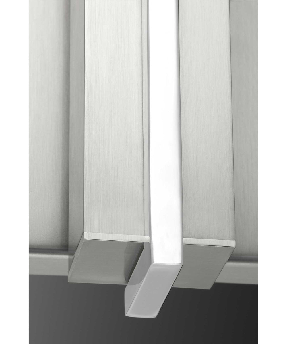 Planck LED 1-Light LED Wall Sconce, Finish Brushed Nickel